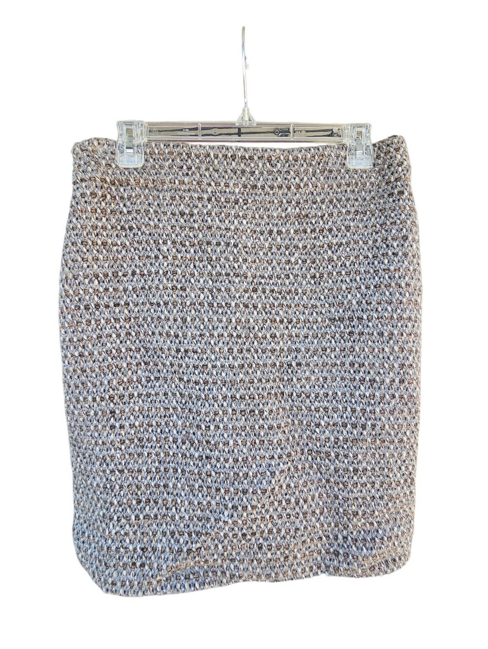 J. Crew Tweed-Style Skirt in Gray and Brown And Copper Metallic